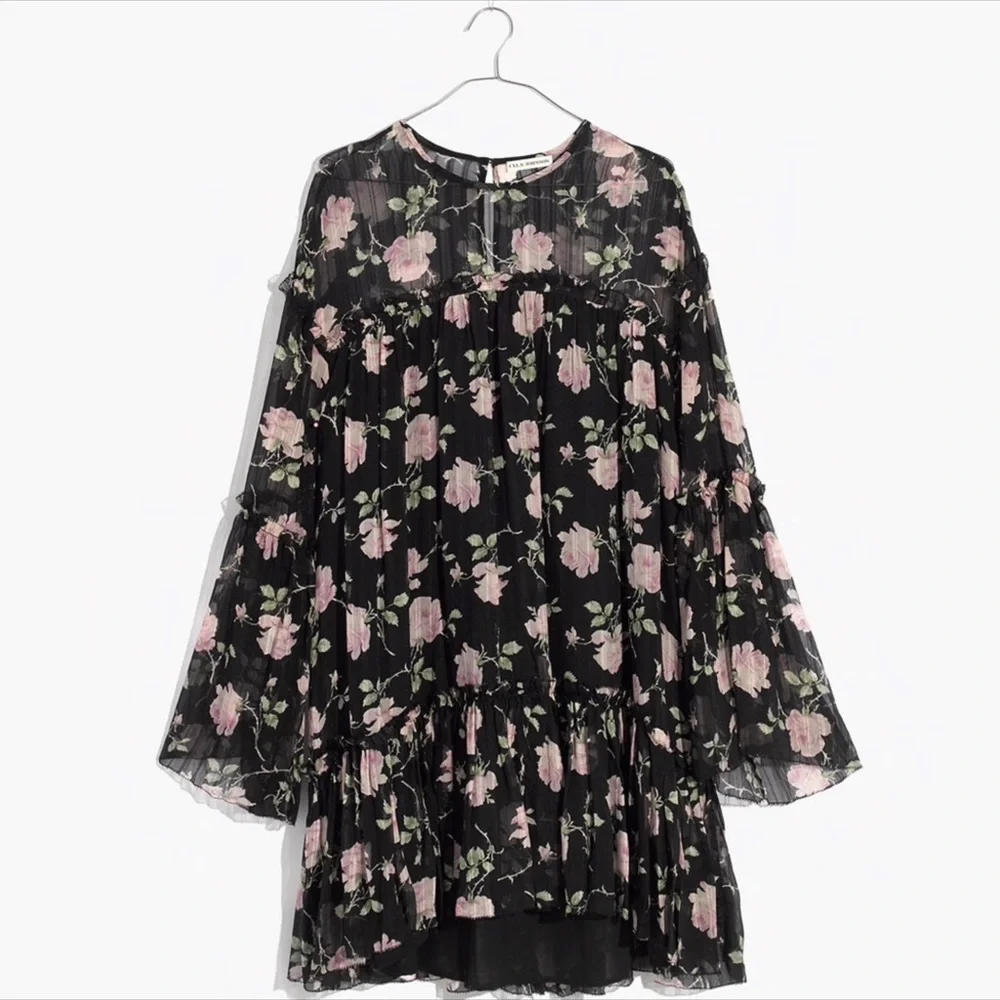 Ulla Johnson Dahlia Floral Mini Dress Sz S/4 - Picture 4 of 6